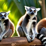 마다가스카르 레무르 원숭이 종류 및 특징 - **Prompt 1: Ring-tailed Lemurs Basking in the Morning Sun**
    "A group of ring-tailed lemurs, know...