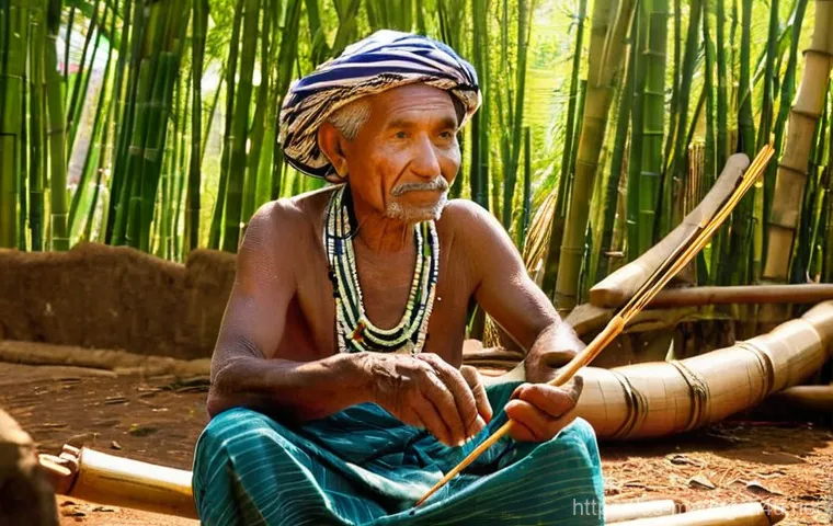 마다가스카르 유명 음악가 및 아티스트 - **Prompt: Malagasy Valiha Artisan and Ancestral Echoes**
    "A wise, elderly Malagasy artisan, eith...